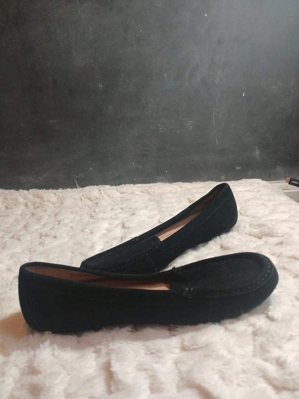 Vionic Debbie Black Suede Moccasin Loafer Flats Womens Size 12 EU 44